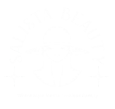 شعار Salista Beauty الأبيض